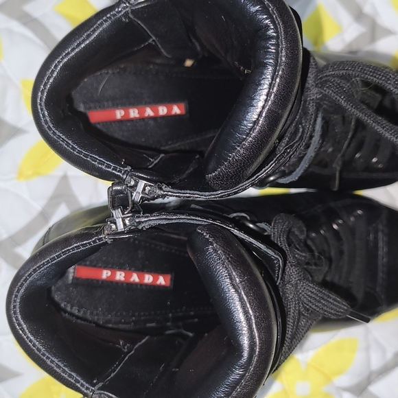 COPY - PRADA Lace Up Combat Ankle Boots Size 36 - Picture 2 of 11